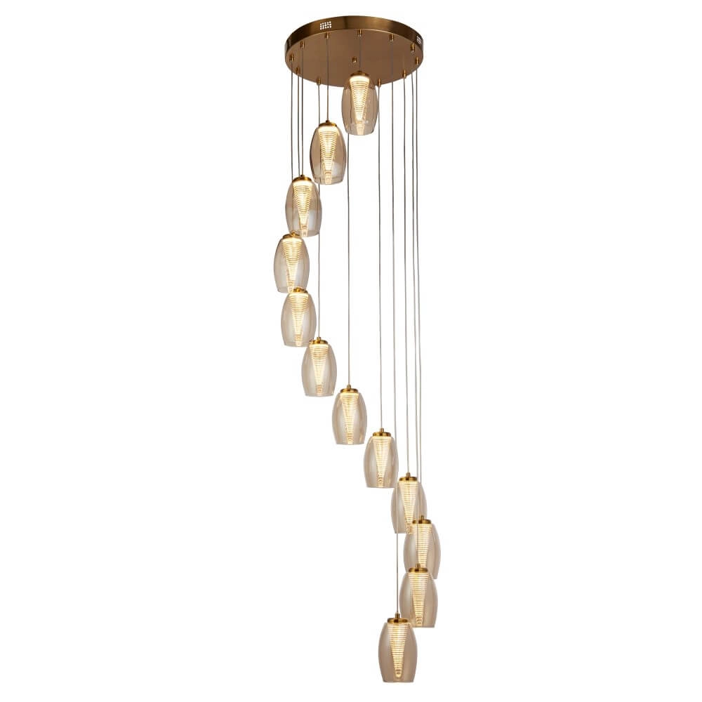 12-light hanging lamp Cyclone bronze Searchlight 5053423243207