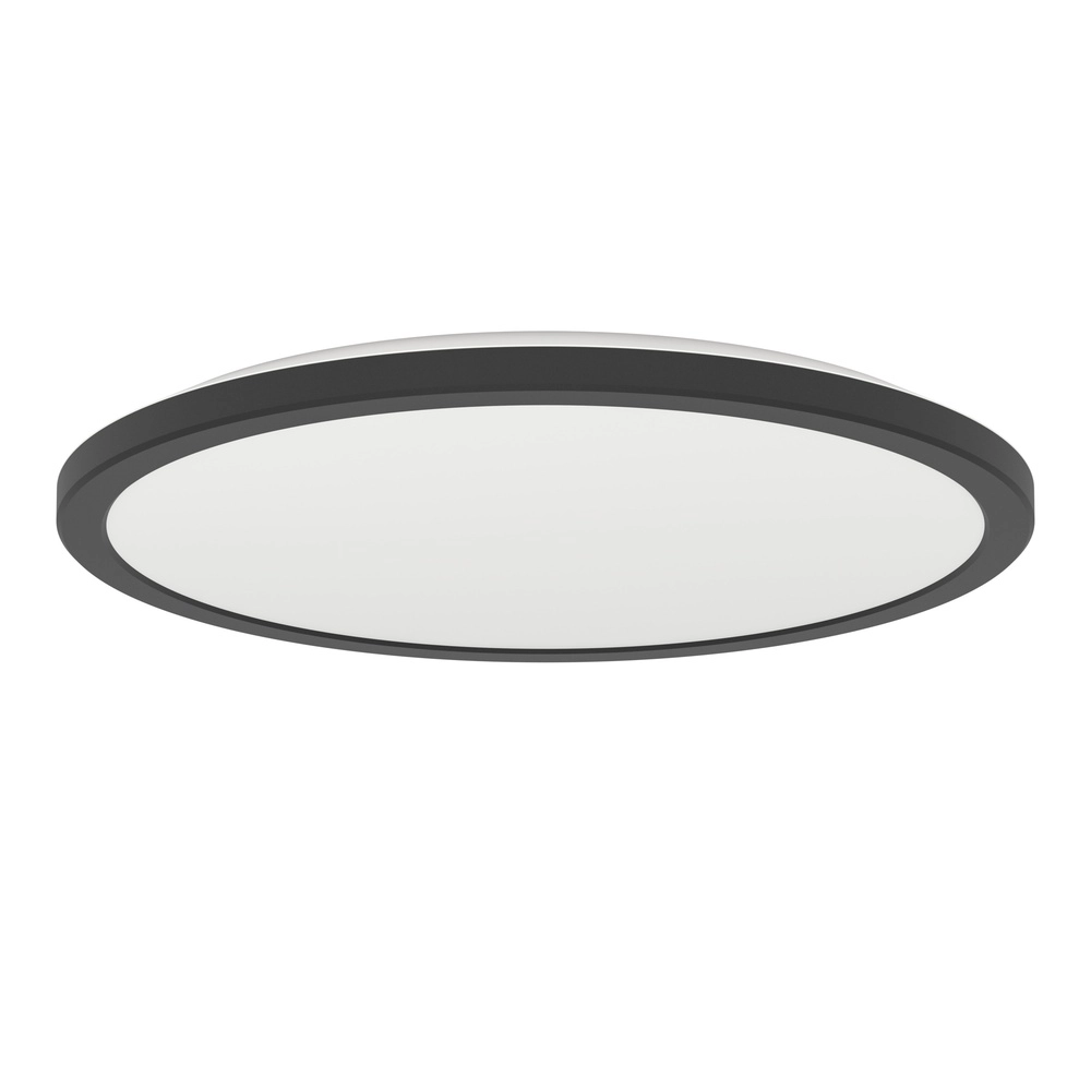 Smart bathroom lamp Rovito-Z round - black - Ø 38,9cm