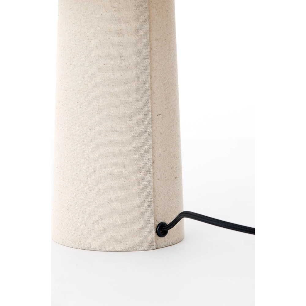 Table lamp Musaby Organic shape - white linen Light & Living 8717807784232