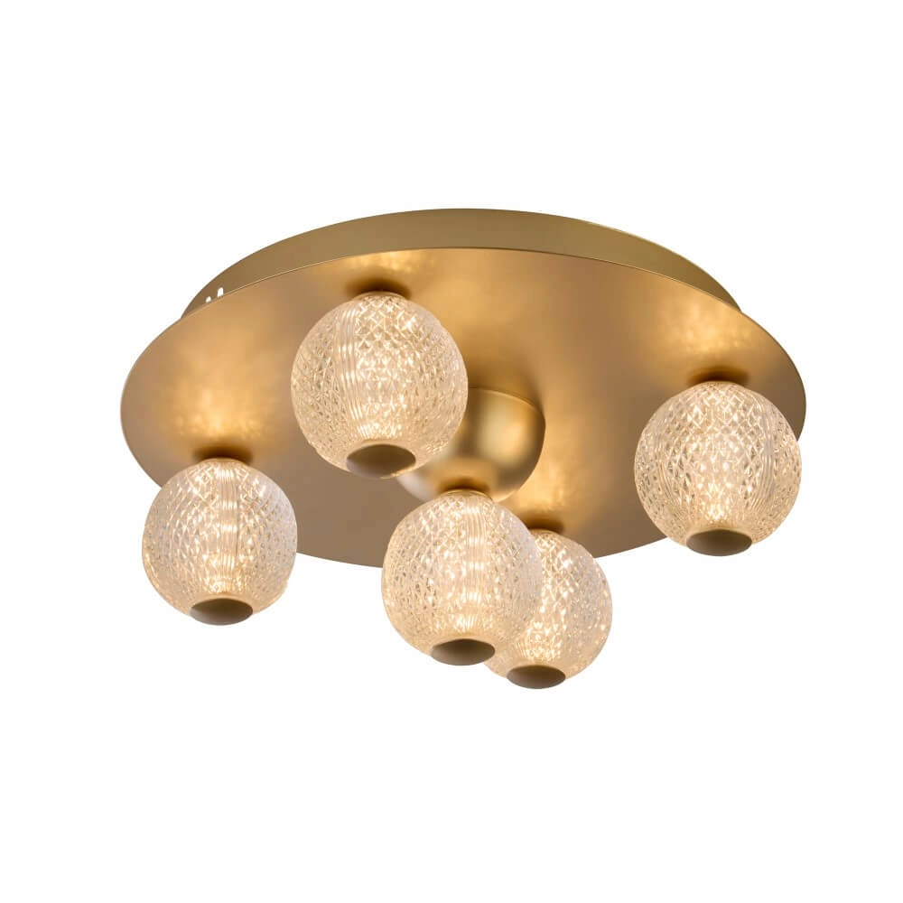 5-light ceiling lamp Asteroid gold