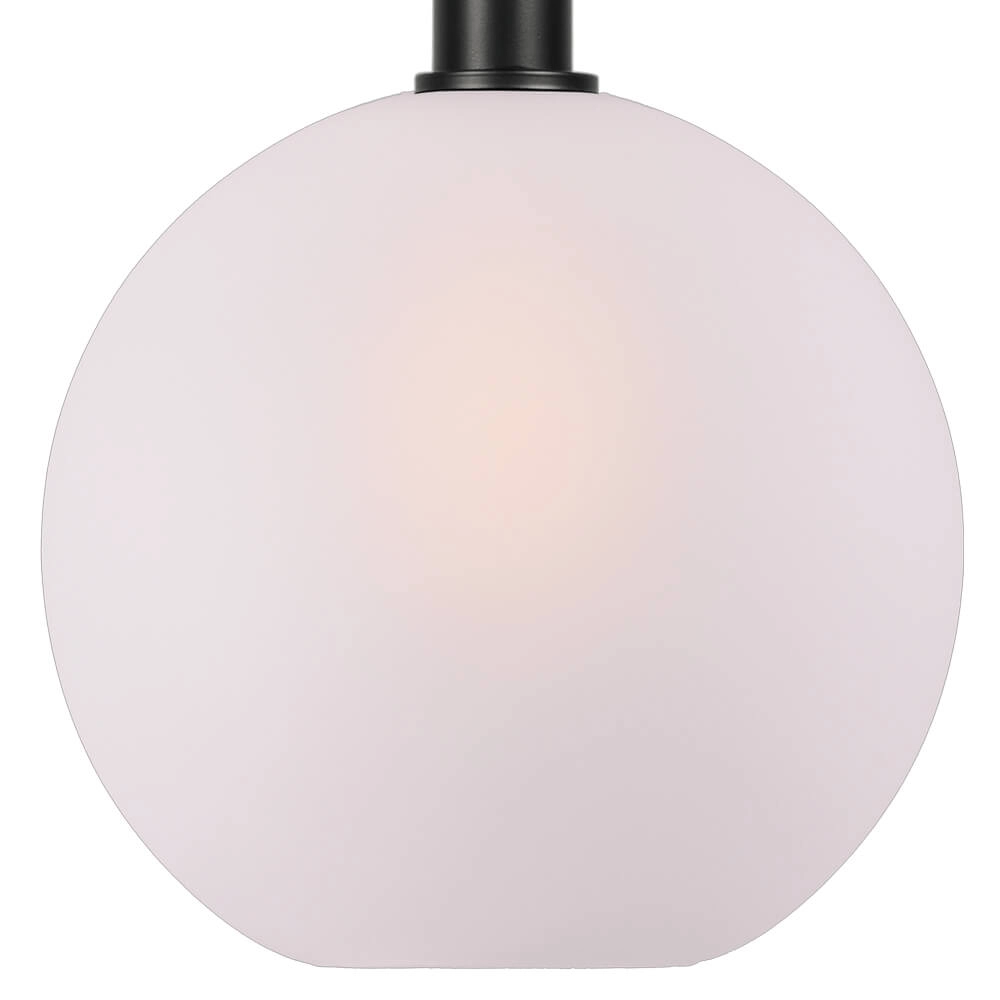 Hanging lamp Ø 30cm Bella 2 Black with matt white glass Masterlight 8718121334356
