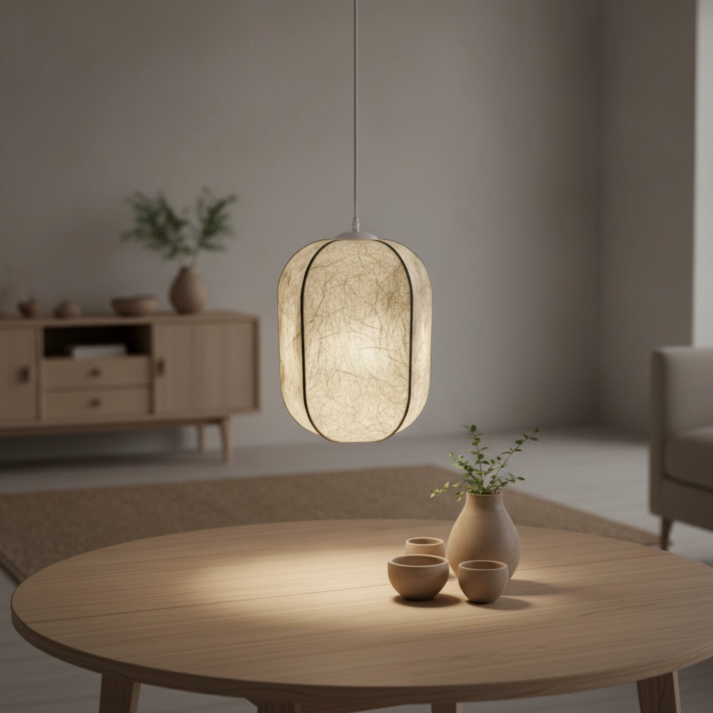 White pendant lamp Pierida Ø 30cm
