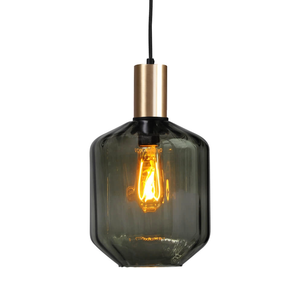 3-light hanging lamp - gold - Porto with Jagger green lenses Masterlight 8718121269665
