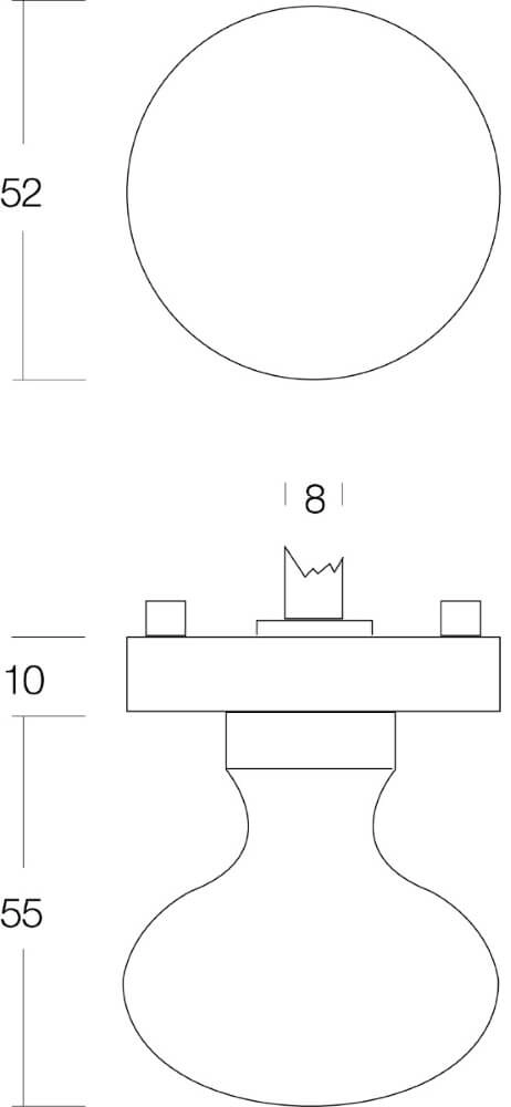 Black door knob Tondo on rosette Intersteel 8714186470688