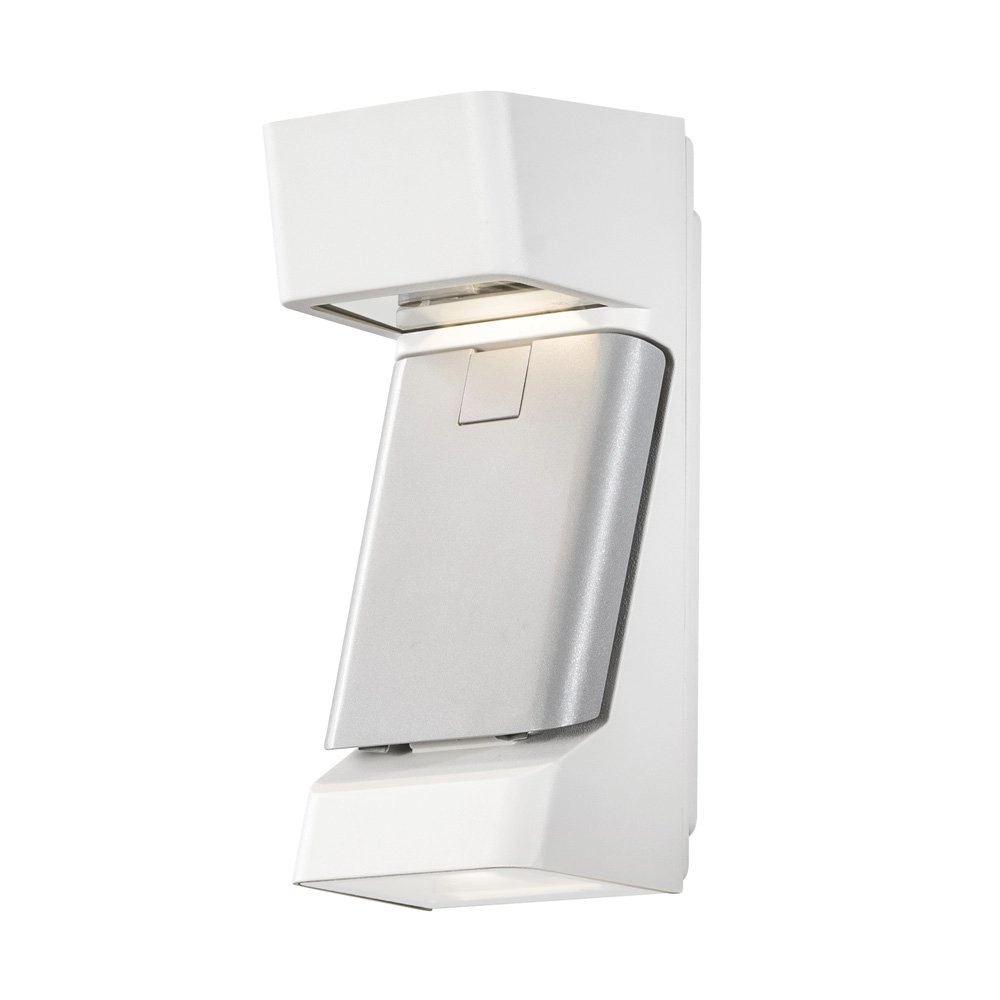 LED outdoor lamp Ravenna Adress matt white with gray