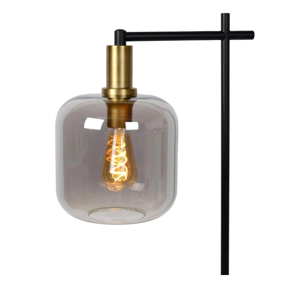 Floor lamp Joanet black with smoke glass Lucide 5411212451606