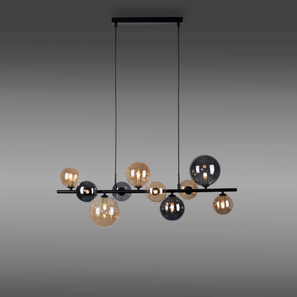 Black pendant lamp Popsicle Design 10-light Paul Neuhaus 4012248375495