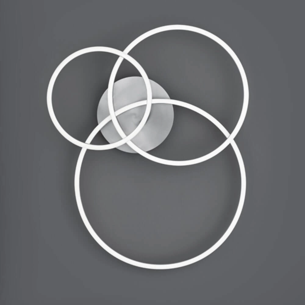 Ceiling lamp Winona 3-ring stainless steel Trio 4017807503531