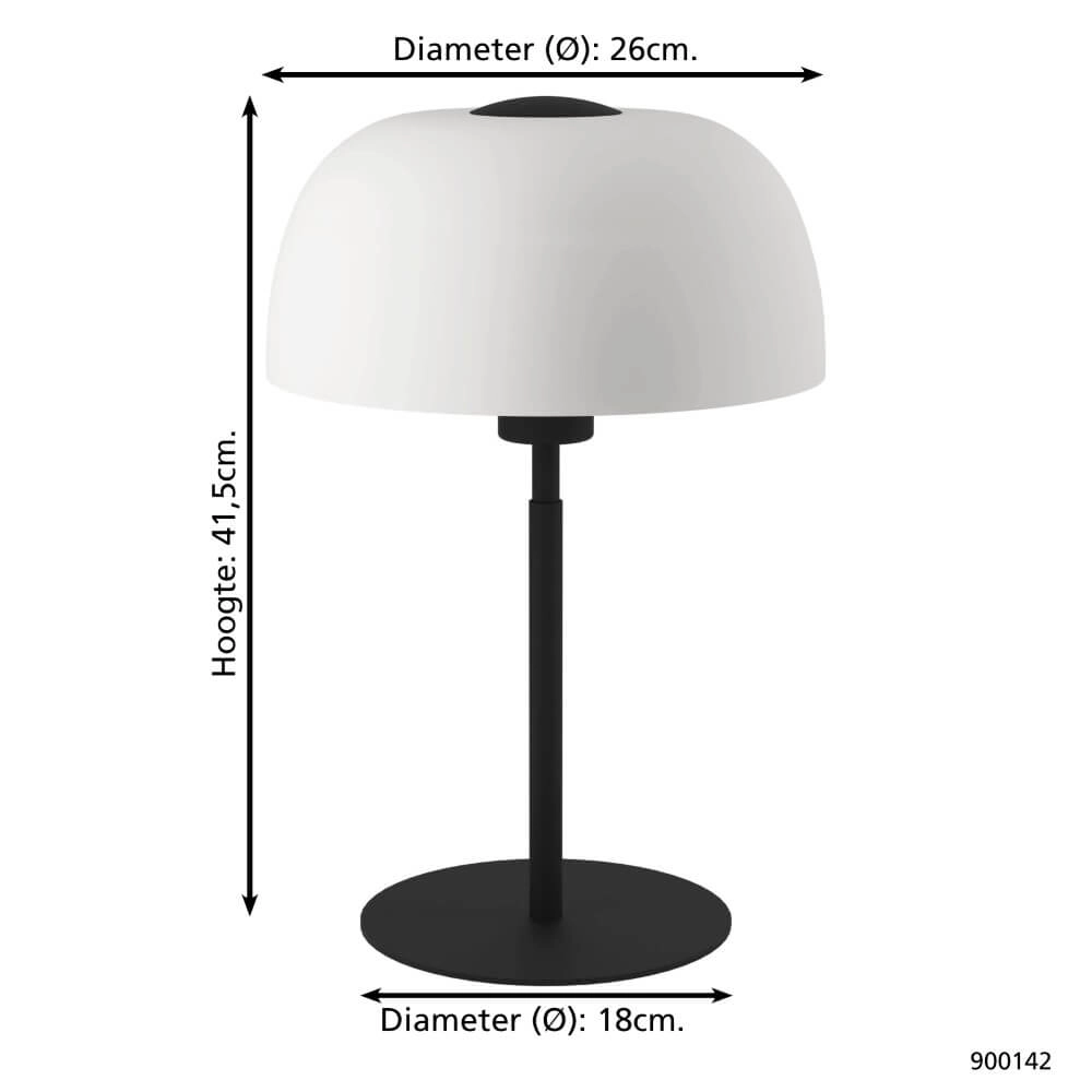 Design table lamp Solo 2 black Eglo 9008606235353