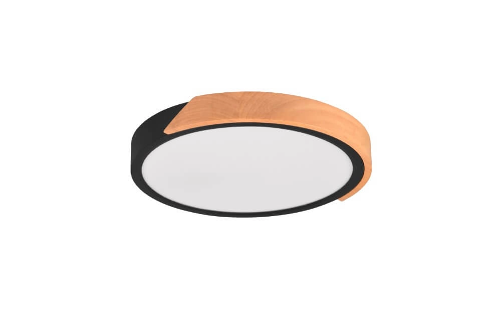 Black LED ceiling light Jano Ø 32cm