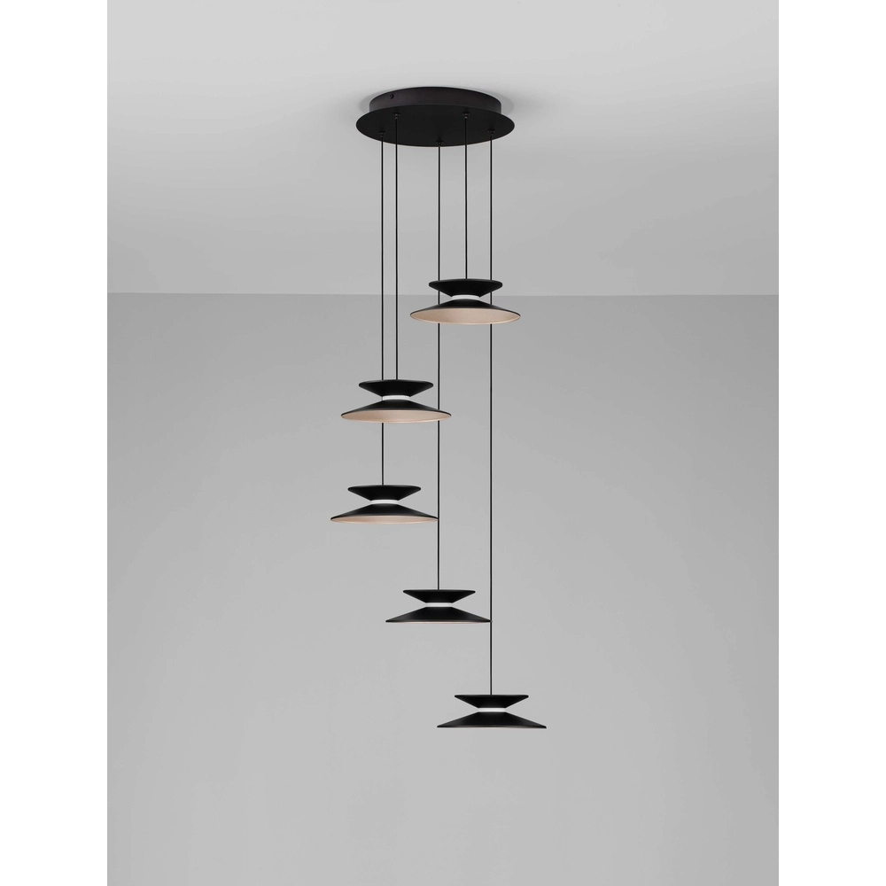 Design pendant lamp Morfi 5-light black Lyora 5212017458483