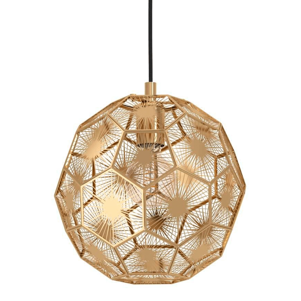 Gold design hanging lamp Skoura Ø 30cm Stars of Light 9002759397548