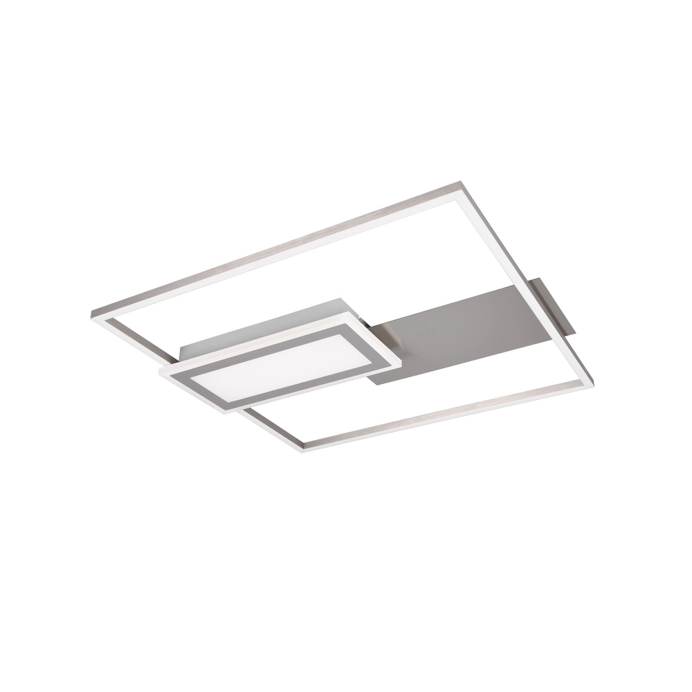 Square ceiling lamp Spiro nickel 50cm Trio 4017807612462