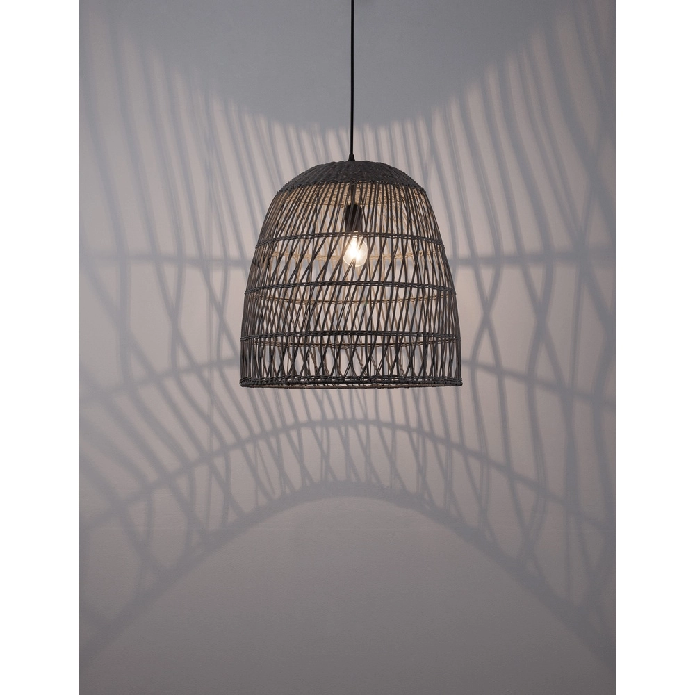Grey pendant lamp Destin rattan Ø 46.5cm