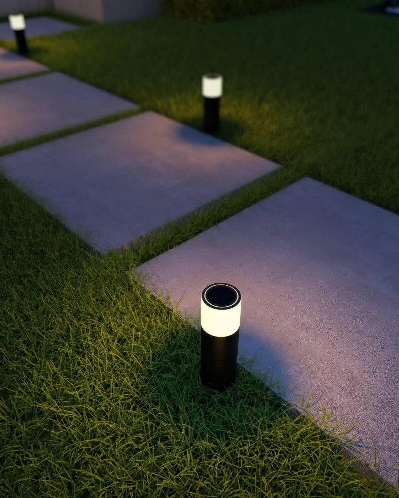 Smart outdoor lamp Link Post 45cm - black Circle 8712879149545
