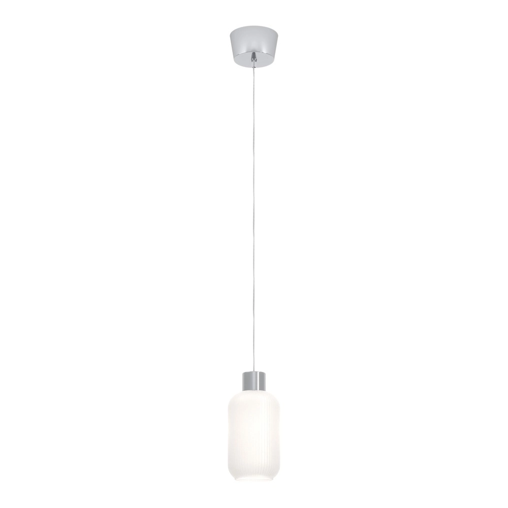 Design pendant lamp Dasmina chrome with white Ø 13cm
