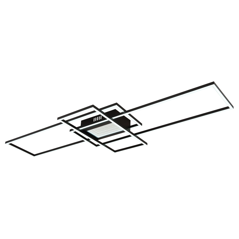 Modern ceiling lamp Saunders Black rectangle110cm Globo 9007371481354