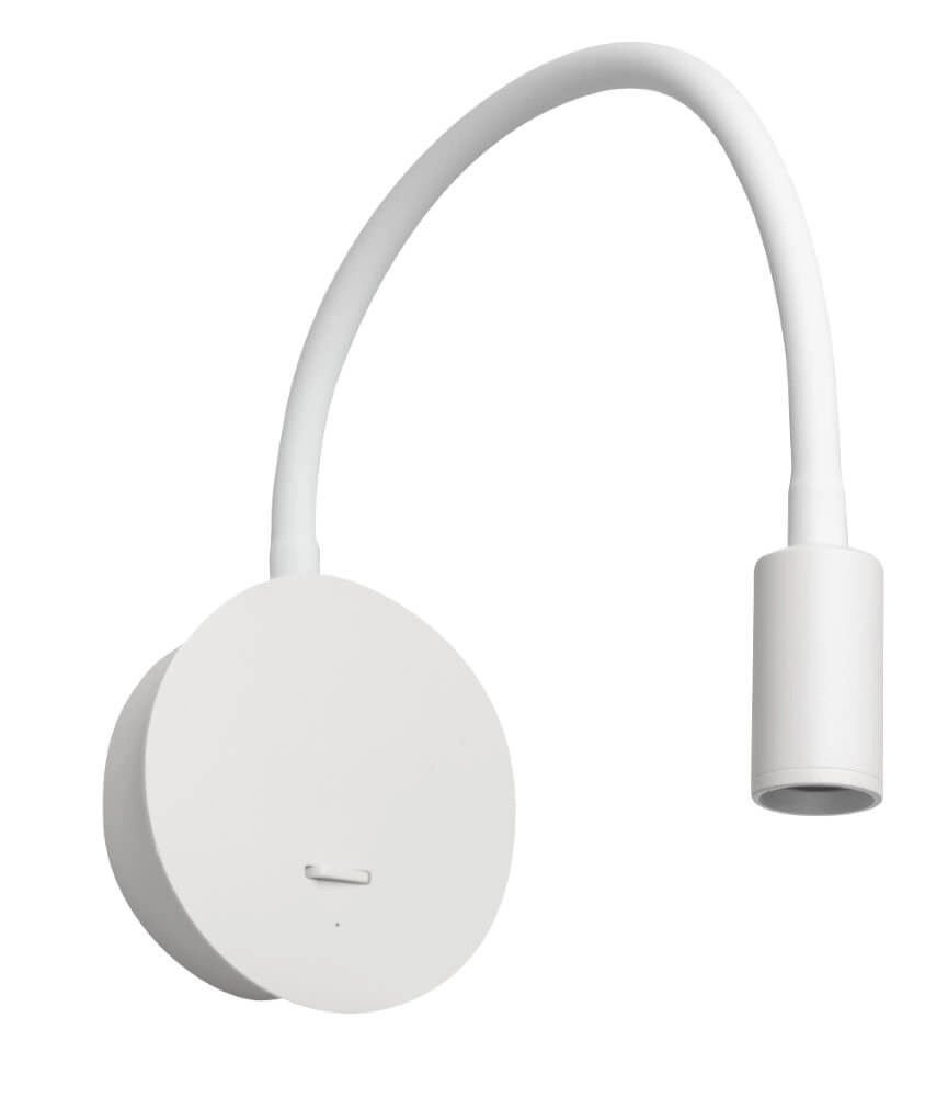 Flexible surface-mounted spotlight Wispo white