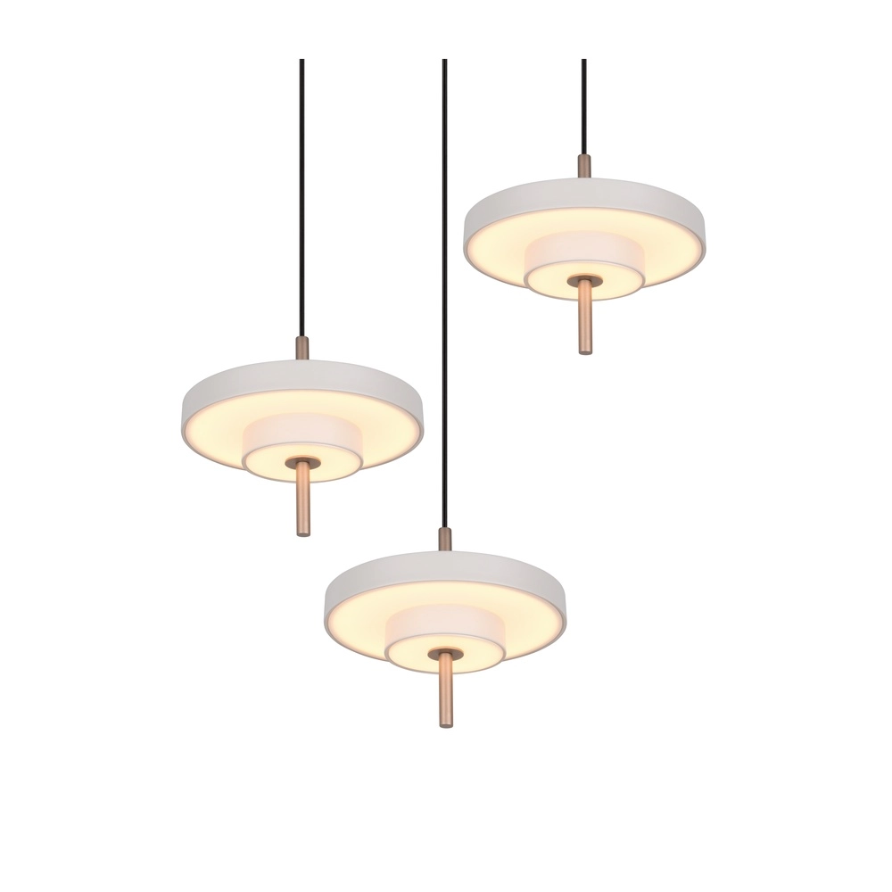 3-light pendant lamp Keaton Round white Trio 4017807655407