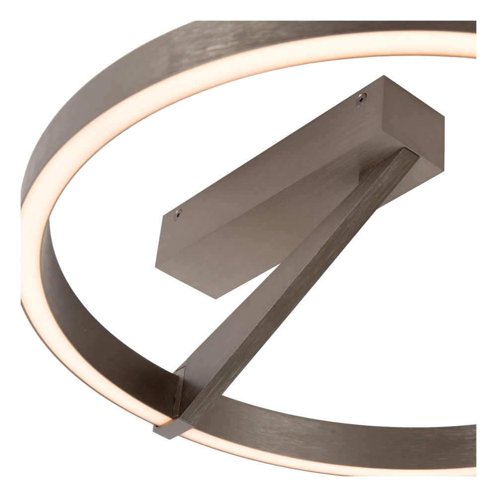 Design ceiling lamp Applause Ø 40cm - brushed steel - with remote control Premium by Lucide 5411212221780