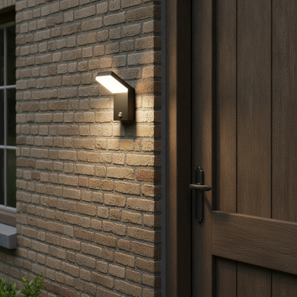 Wall lamp Farge anthracite with sensor