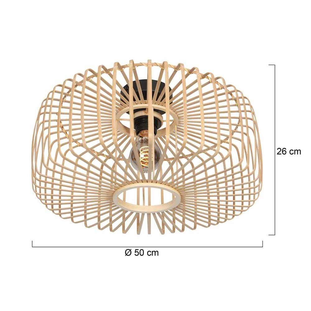 Bamboo ceiling lamp Bloeba Ø 50cm Steinhauer 8712746176773