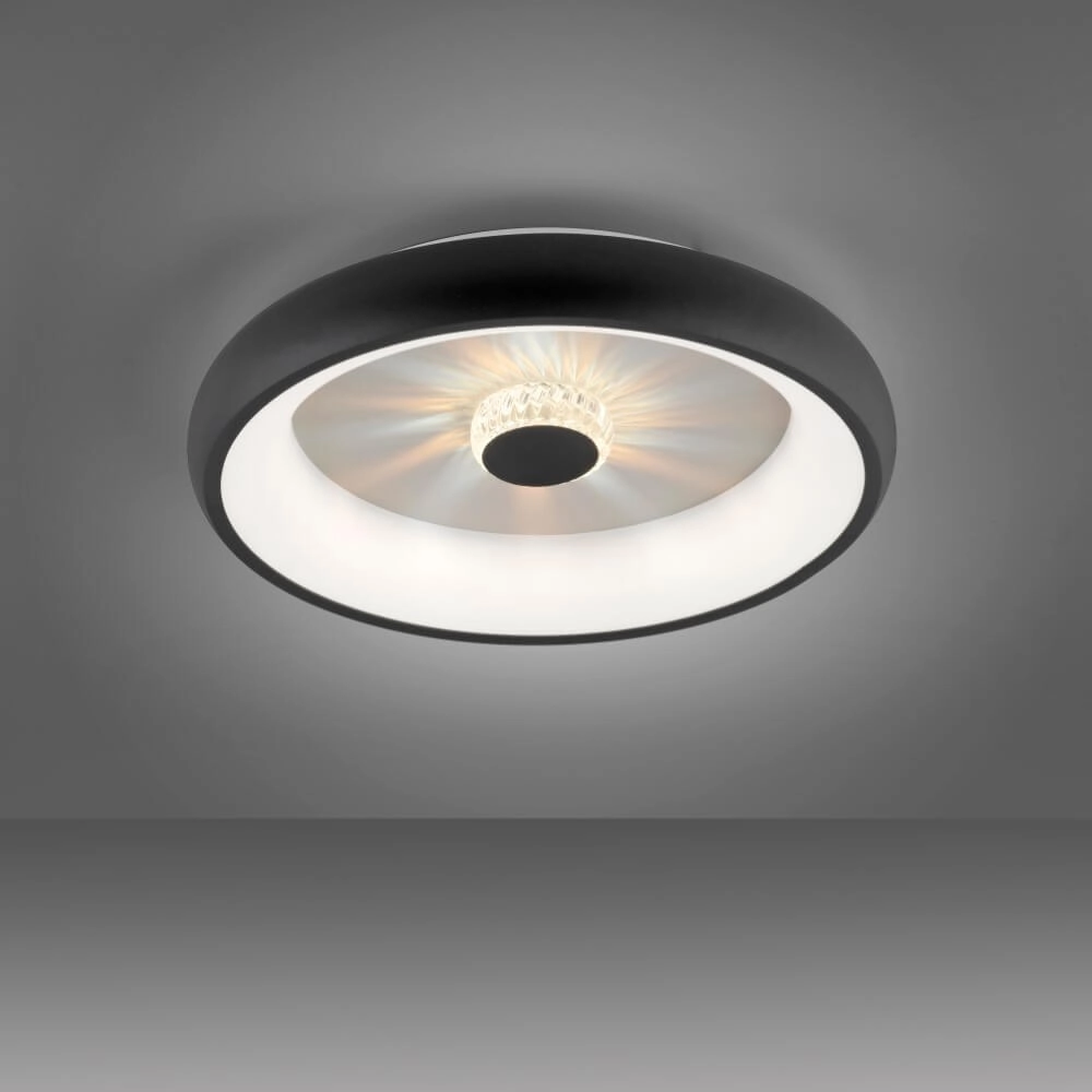 Round ceiling lamp Vertigo black Ø 46,5cm Just Light 4043689994723