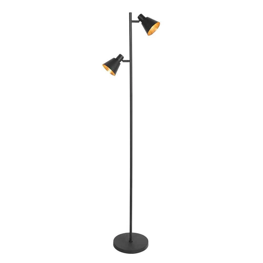 Floor lamp Oeroe black with gold