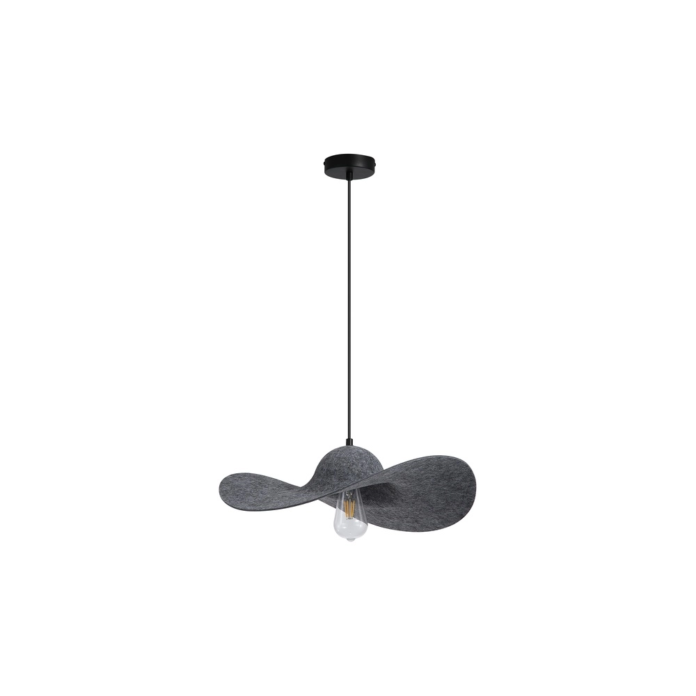 Black pendant lamp Ripple with felt Searchlight 5053423298887