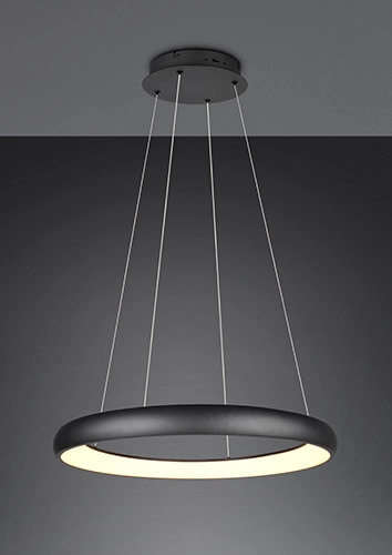 Led pendant light Cardona black - Ø 75cm