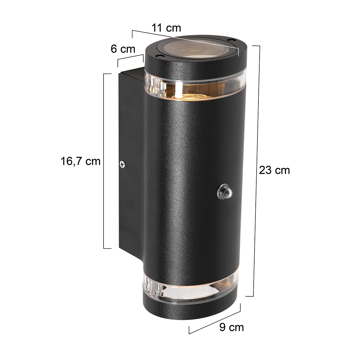 Up-down light sensor Dosko 20cm - black Steinhauer 8712746133271