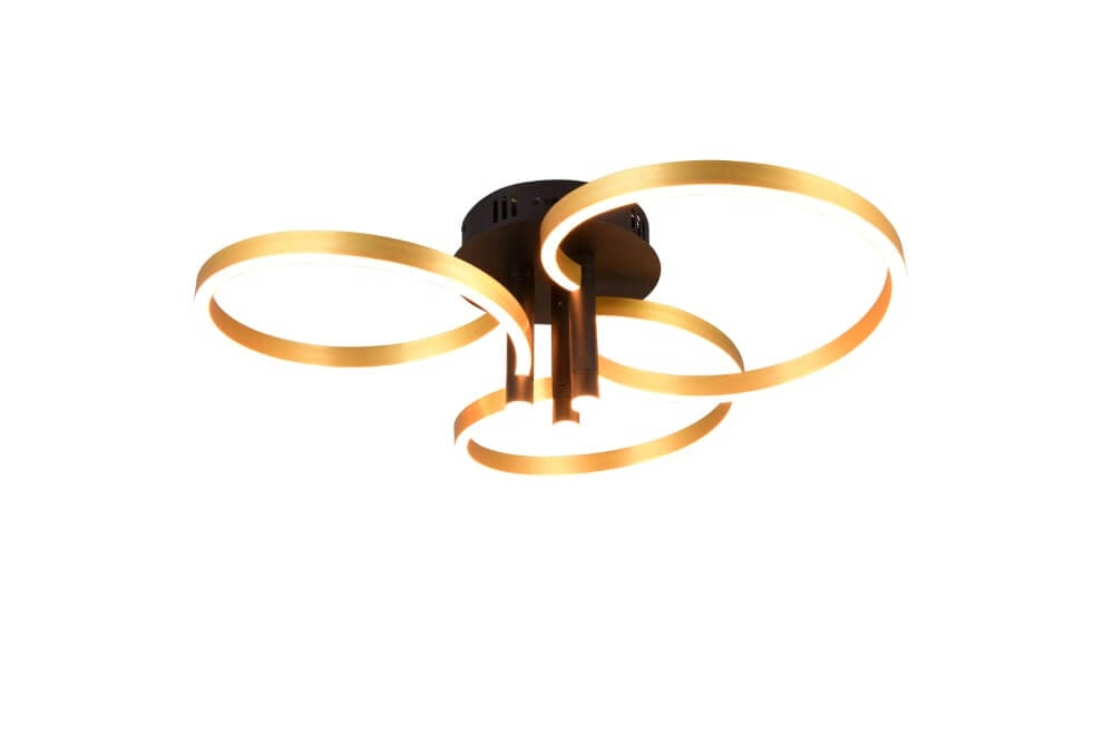 Curled led ceiling light Caruso gold - Ø 65,5cm
