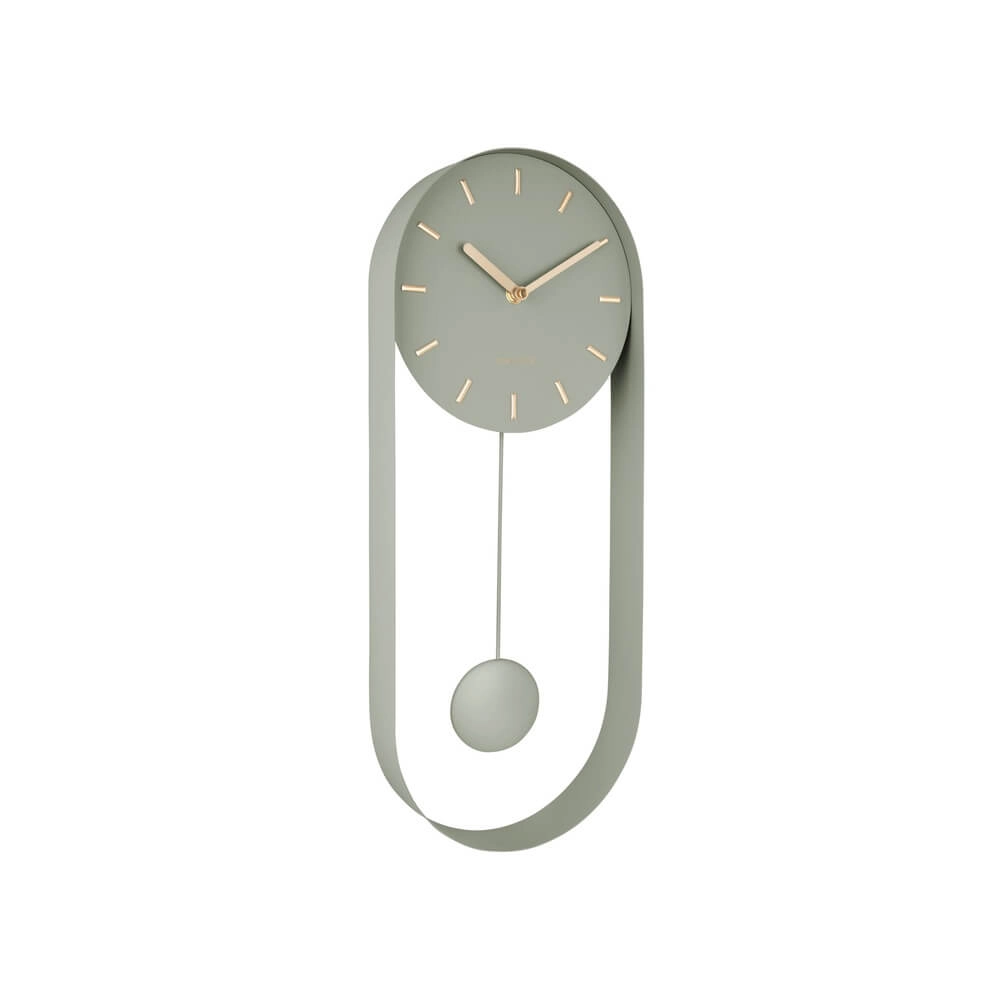 Wall Clock Pendulum Charm green - Ø 20 x 50cm Karlsson 8714302696664