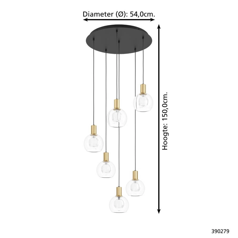 Design hanging lamp Terque black gold Stars of Light 9008606274086