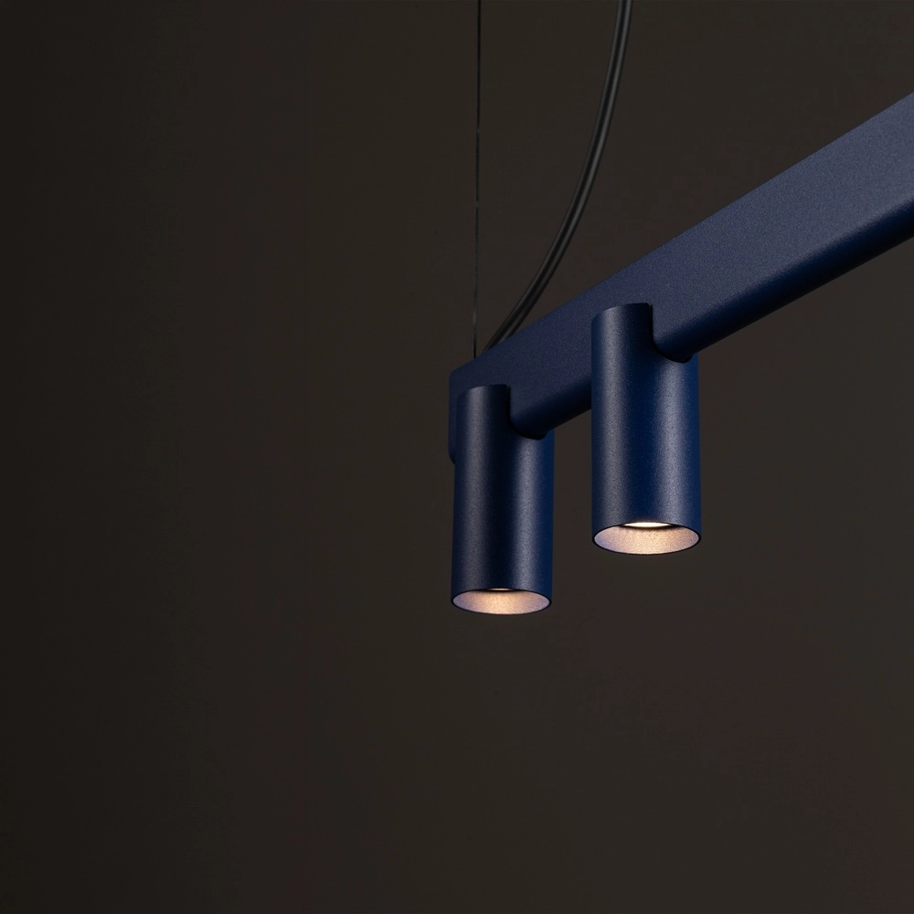 Design pendant lamp Fourty 7-light navy blue