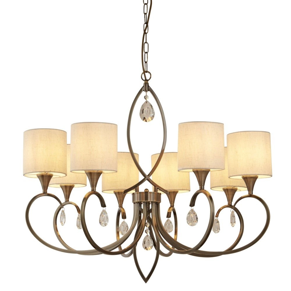 Classic pendant lamp Alberto 8-light antique bronze