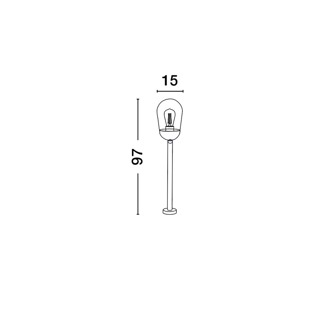 Garden lamp Omika grey 97cm Lyora 5212017437723