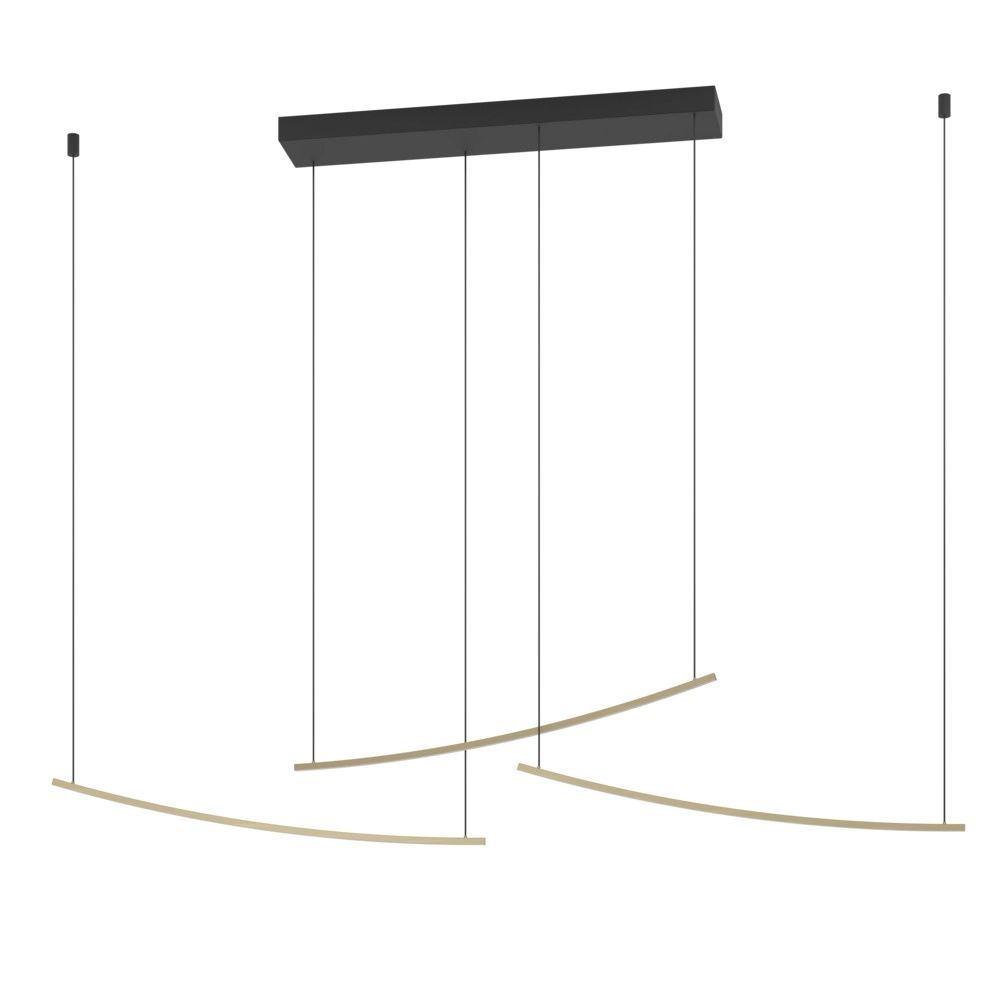 Pendant lamp Villeggi black with gold