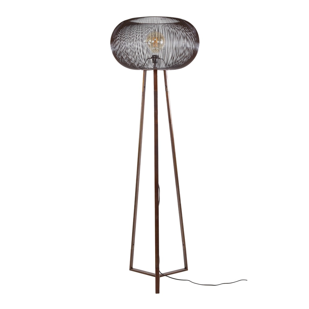 Wire lamp floor lamp Copper Ø 55cm - 1x E27 Lyora 8716803513273