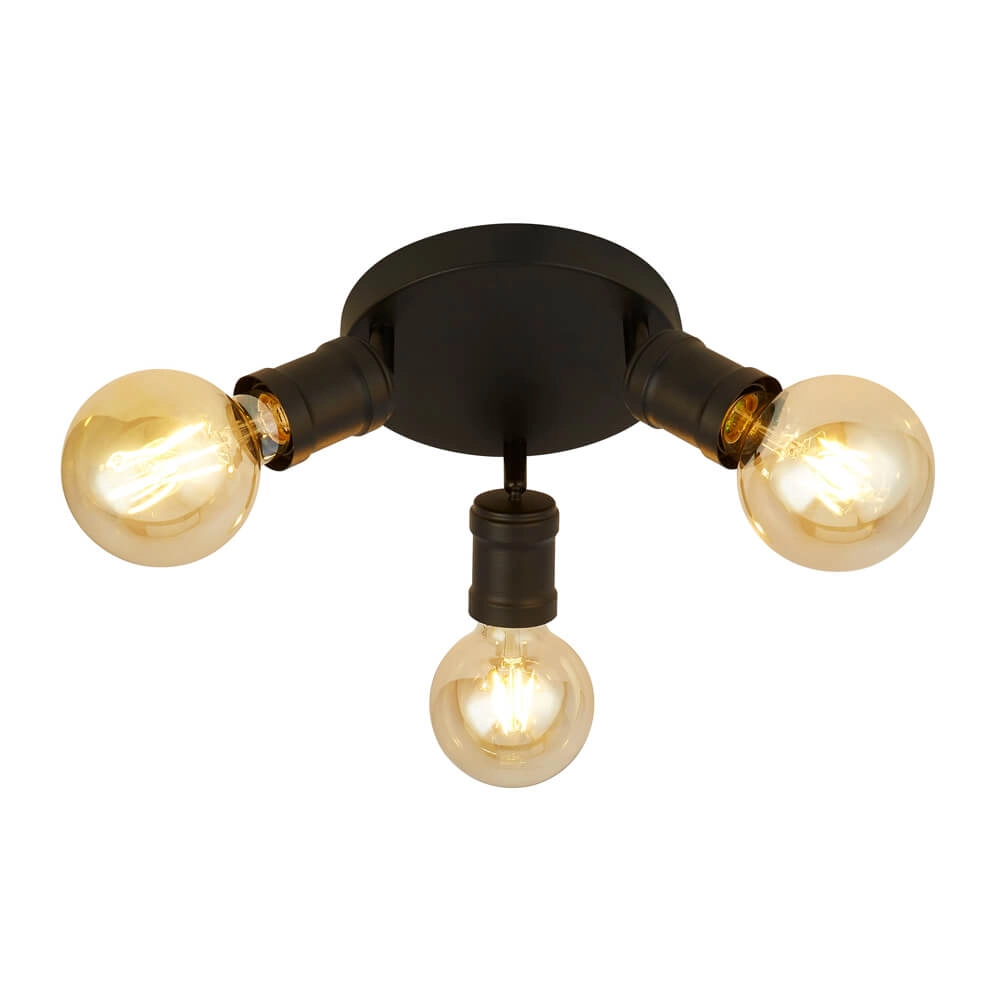 Ceiling lamp Dance Disk 3-light black
