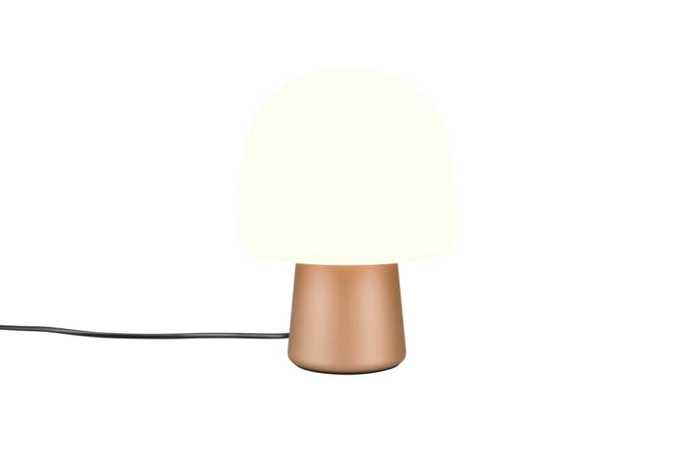 Mushroom table lamp Steen coffee with white glass Trio 4017807616477