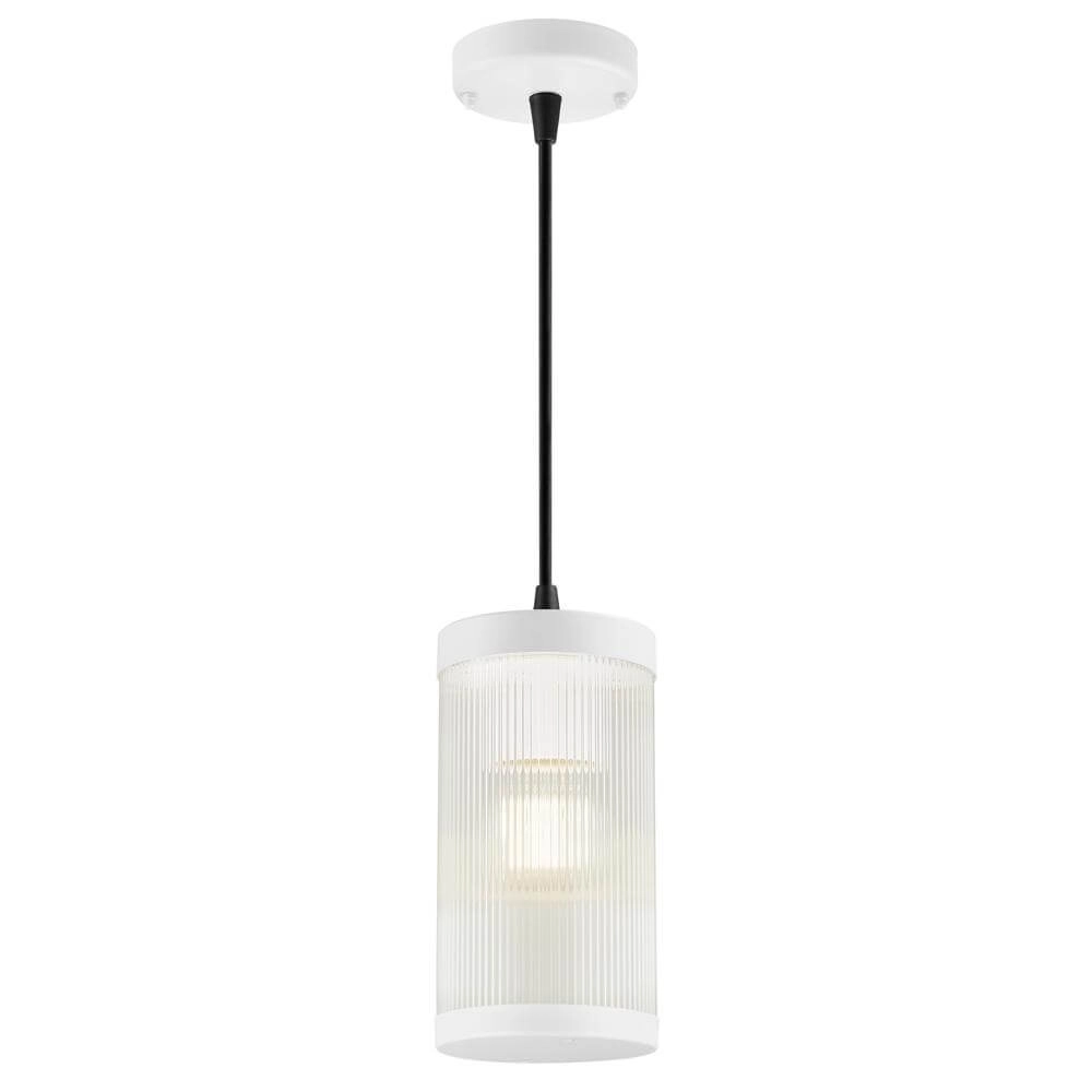 Glass pendant lamp Coupar white