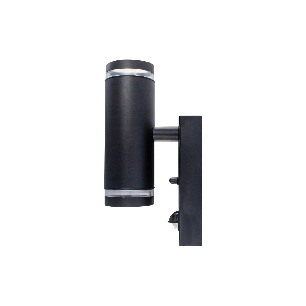 Double wall spotlight with sensor Opden Black - 2x GU10 Lyora 5055788285670