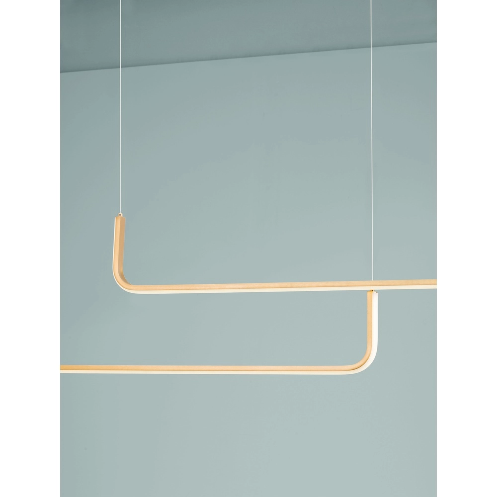 Sleek pendant lamp Strita gold double 3000K Lyora 5212017448408
