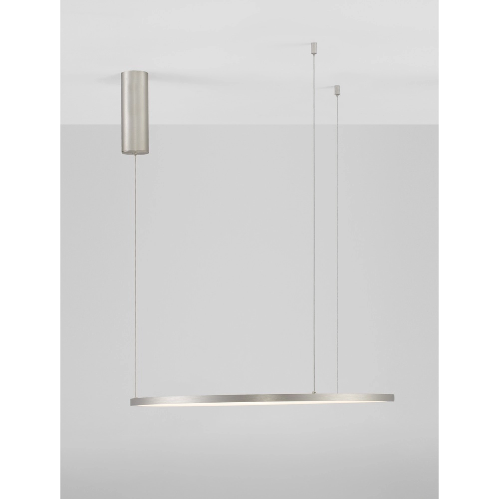 Round pendant lamp Tarquin silver grey Ø 60cm Lyora 5212017438287