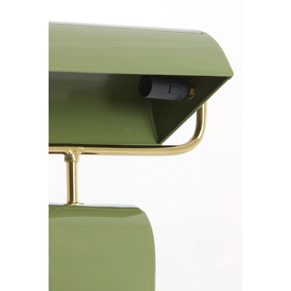 Light green desk lamp Cardona with gold - 1x E27 Light & Living 8717807816261