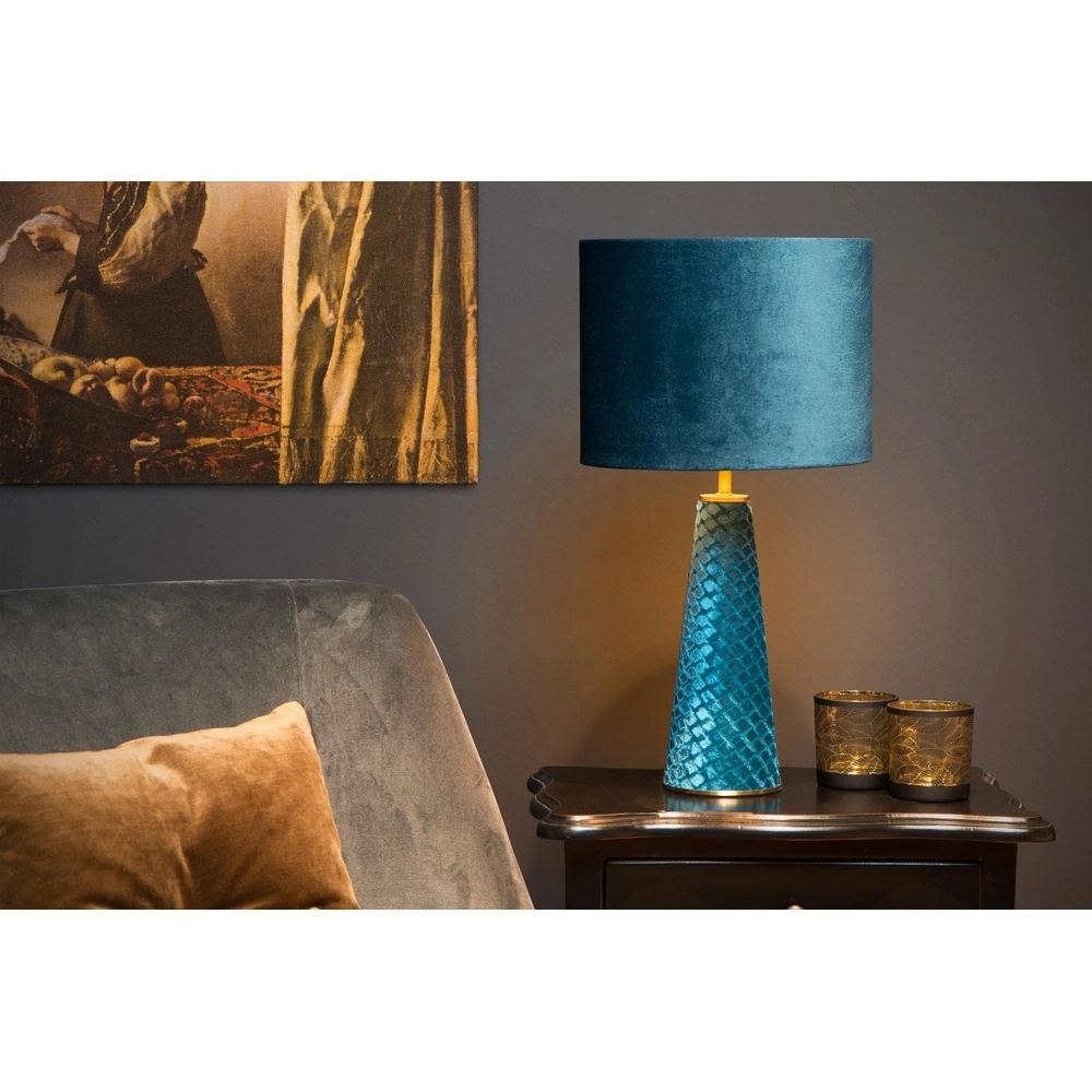 Table lamp Extravaganza Velvet blue Lucide 5411212105301
