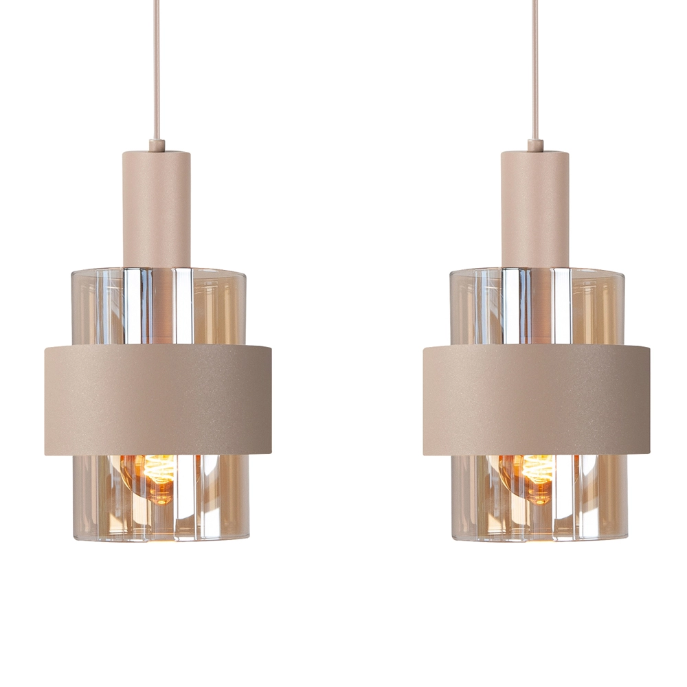 4-light pendant lamp Marrone sand brown Highlight 8718379051364