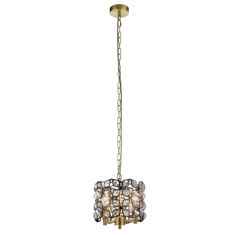 Gold hanging lamp Iris Ø 25cm