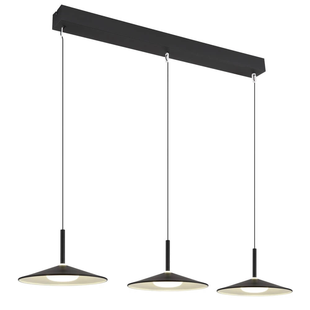 Design pendant lamp Lampone 3-light black